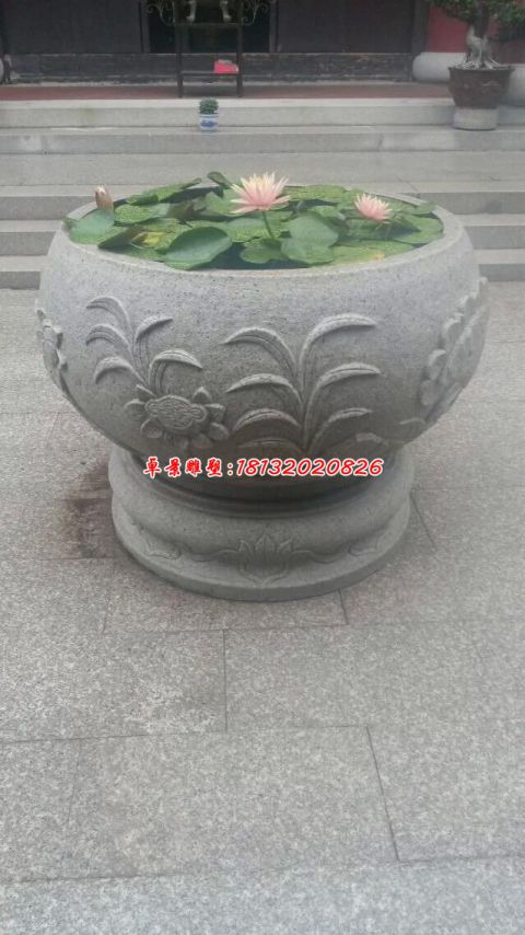 石雕广场景观花盆
