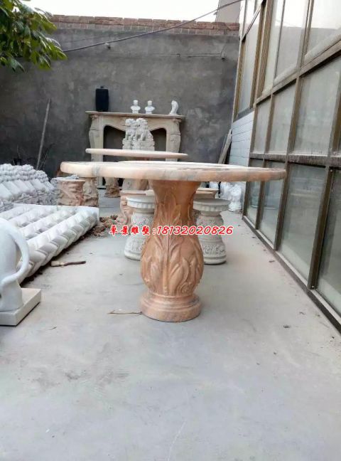 石雕小区休闲石桌