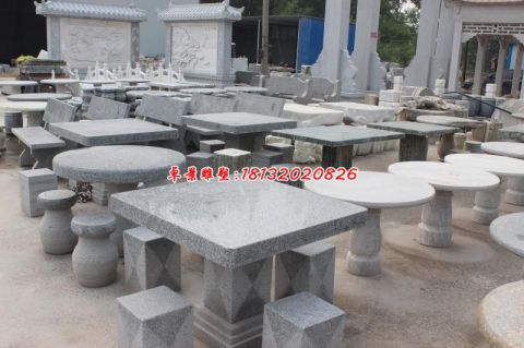 公园景观方桌凳