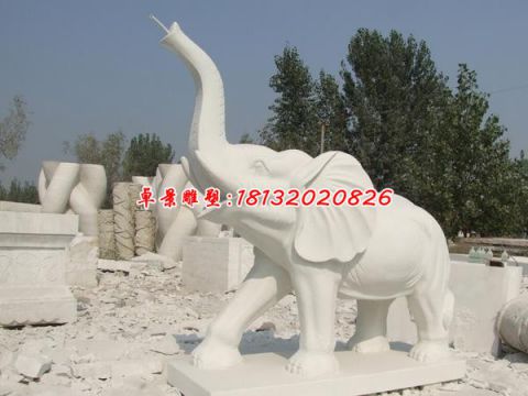 汉白玉大象动物