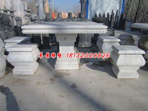 石雕小区休息石桌凳