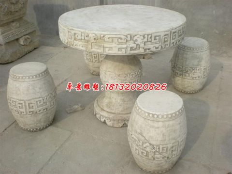 仿古园林景观石桌凳