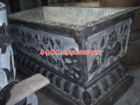 青石景观仿古花盆