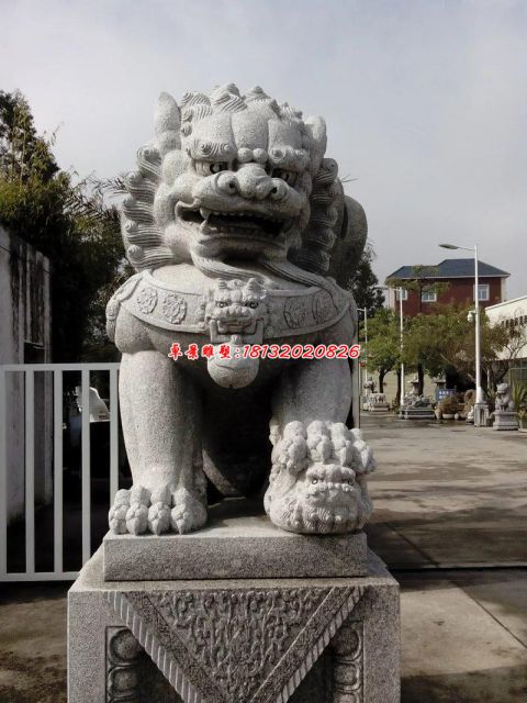 仿古石狮子雕塑