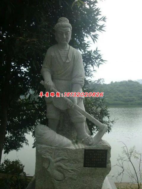 二十四孝人物石雕像