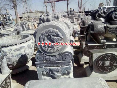 石雕景观庭院门墩