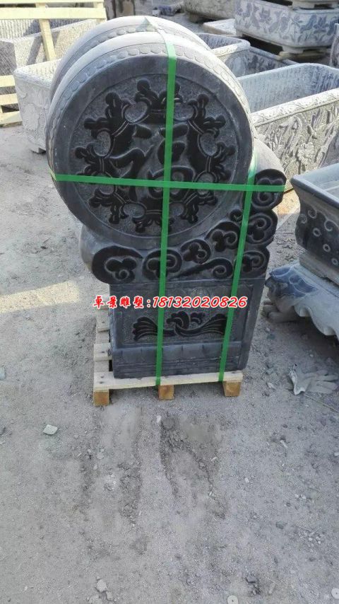 仿古荷花石门墩