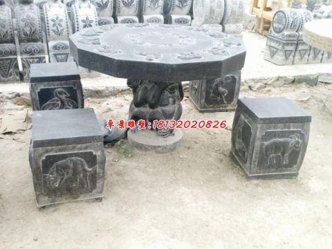 小区创意石桌凳