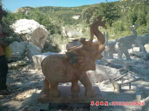 晚霞红鼻卷如意大象