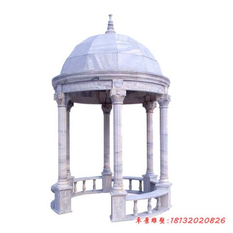 别墅大理石欧式圆顶凉亭石雕