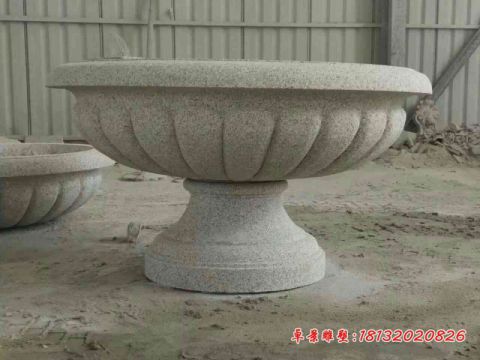 大理石广场花盆石雕