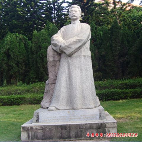 校园名人鲁迅石雕