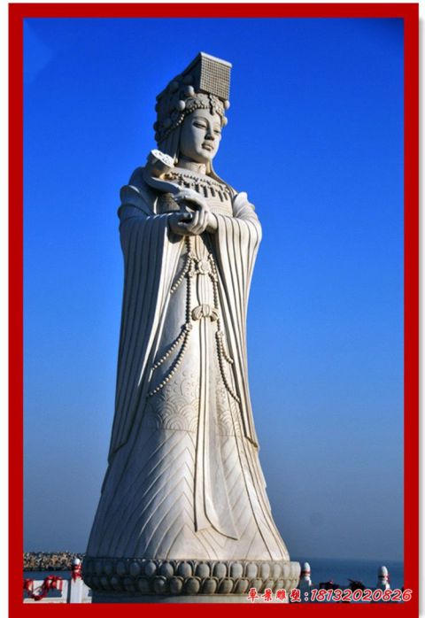 景区大型妈祖神仙石雕