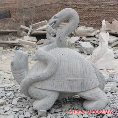 公园古代神兽玄武石雕