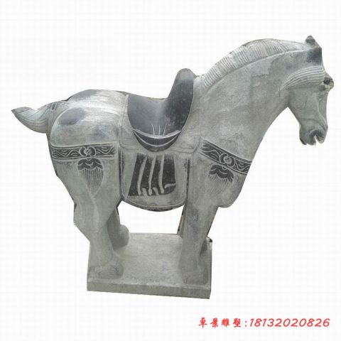 公园动物仿古石雕马