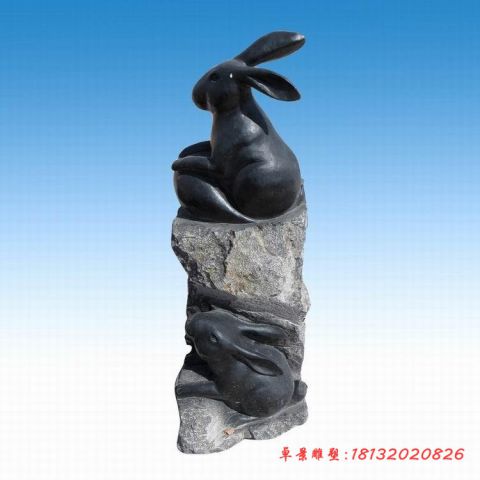 公园青石十二生肖动物石雕