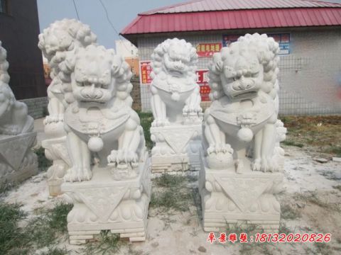 门口汉白玉北京狮