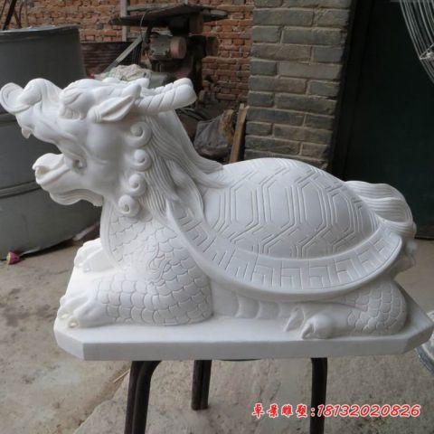 企业汉白玉龙龟石雕