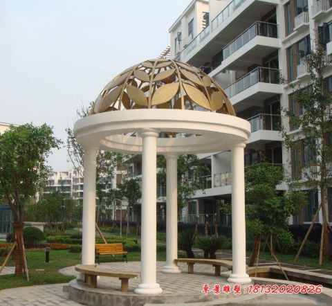 小区欧式圆顶凉亭