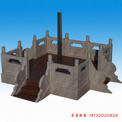 企业大理石升旗台