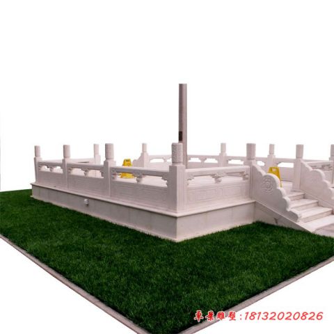 石雕校园汉白玉升旗台