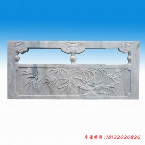 大理石竹子浮雕石栏板