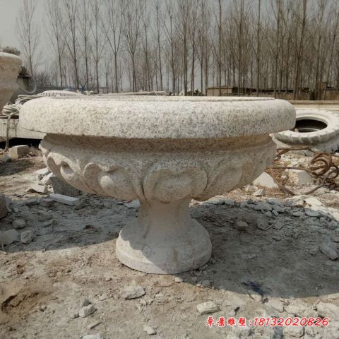 花岗岩小区石雕花盆