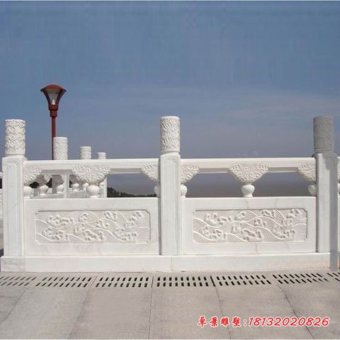 景区海浪纹浮雕石栏板