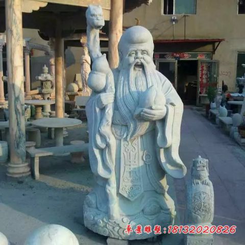 大理石老寿星神像石雕