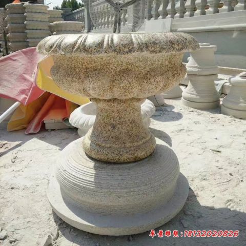 广场花岗岩花盆