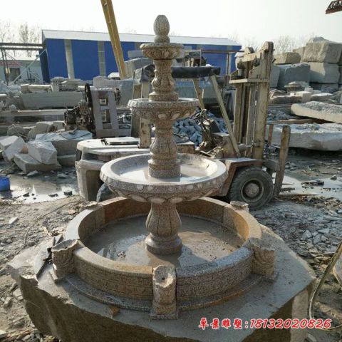 庭院四层喷泉石雕