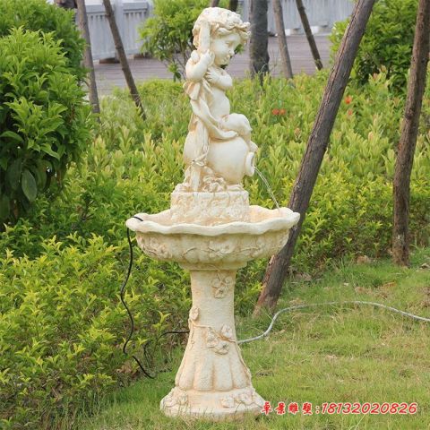 西方小天使喷泉石雕