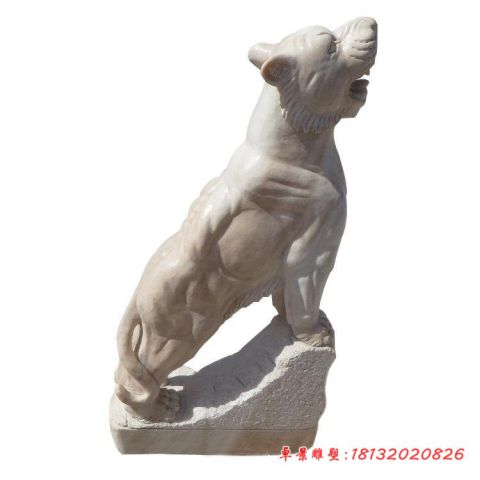 公园动物老虎石雕