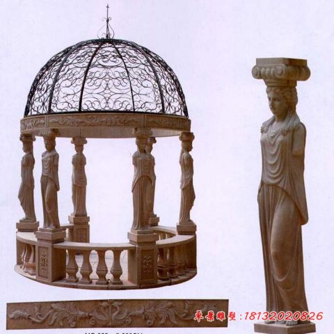 西方人物欧式凉亭石雕