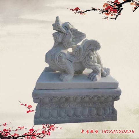 招财进宝汉白玉貔貅石雕