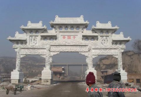 汉白玉宗教庙宇牌坊石雕