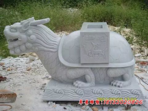 大理石驮碑龙龟石雕