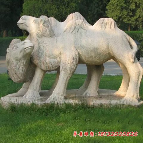 公园动物大理石骆驼石雕