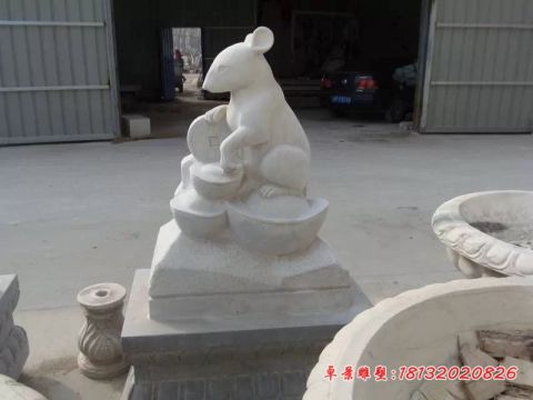 公园大理石十二生肖动物石雕