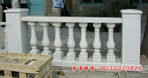汉白玉阳台栏杆石雕