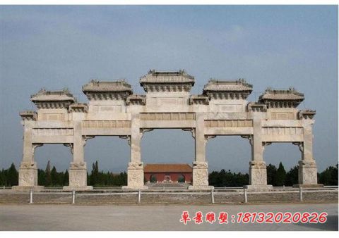 寺庙五楼牌坊石雕