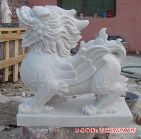 酒店门口汉白玉貔貅