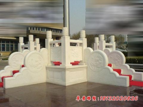 汉白玉政府升旗台石雕