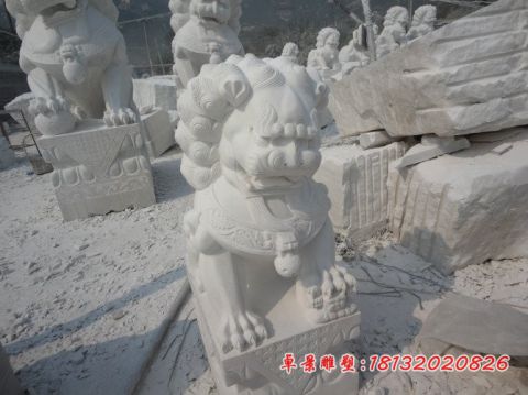 汉白玉北京狮子石雕