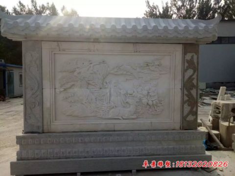 老寿星浮雕石影壁