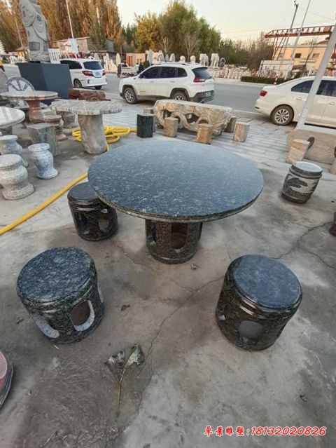 庭院大理石圆桌凳