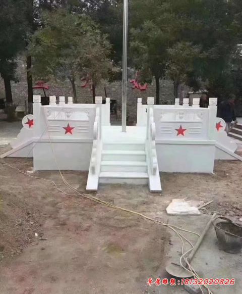 石雕部队升旗台