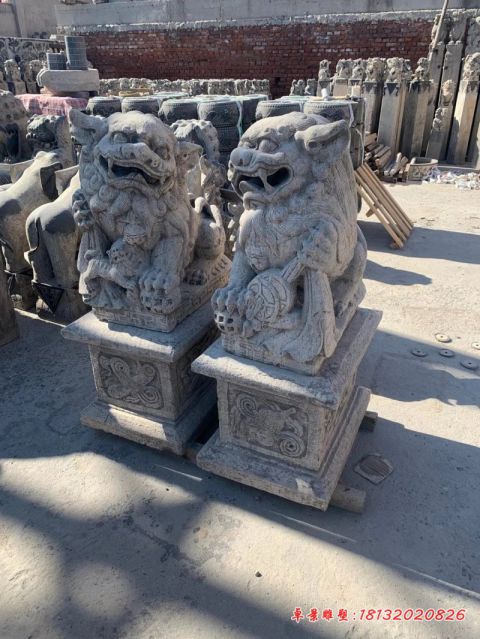 仿古南方狮子石雕