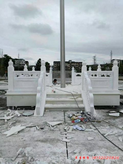 汉白玉升旗台广场石雕