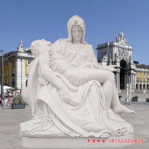 西方人物哀悼基督石雕